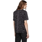 Saint Laurent Black and Grey Zebra T-Shirt