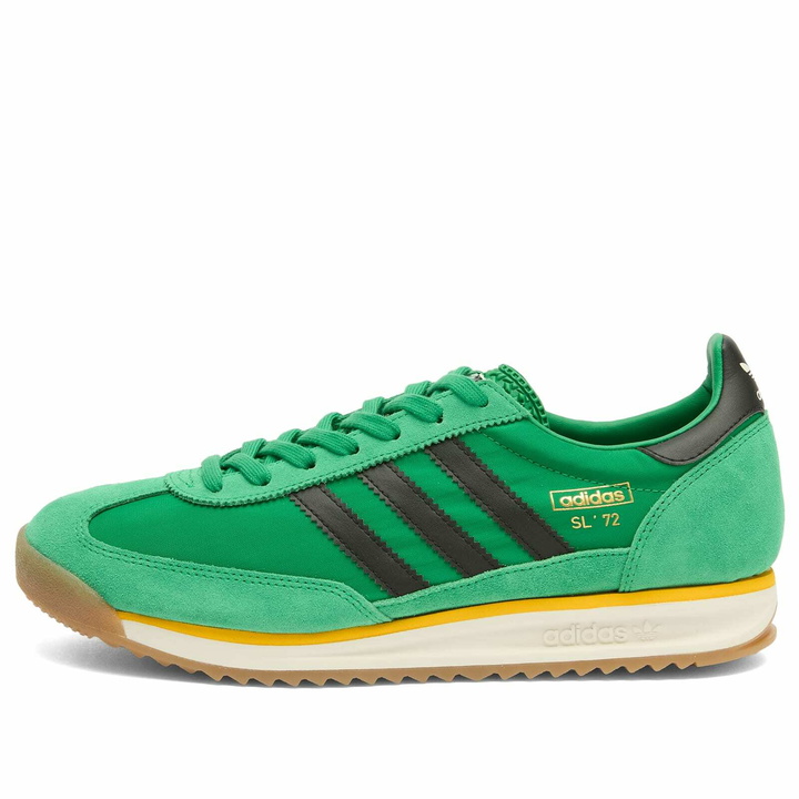Photo: Adidas Men's SL 72 RS in Green/Off White/Crew Yellow