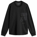 and wander Men's Longsleeve Waffle T-Shirt in Black