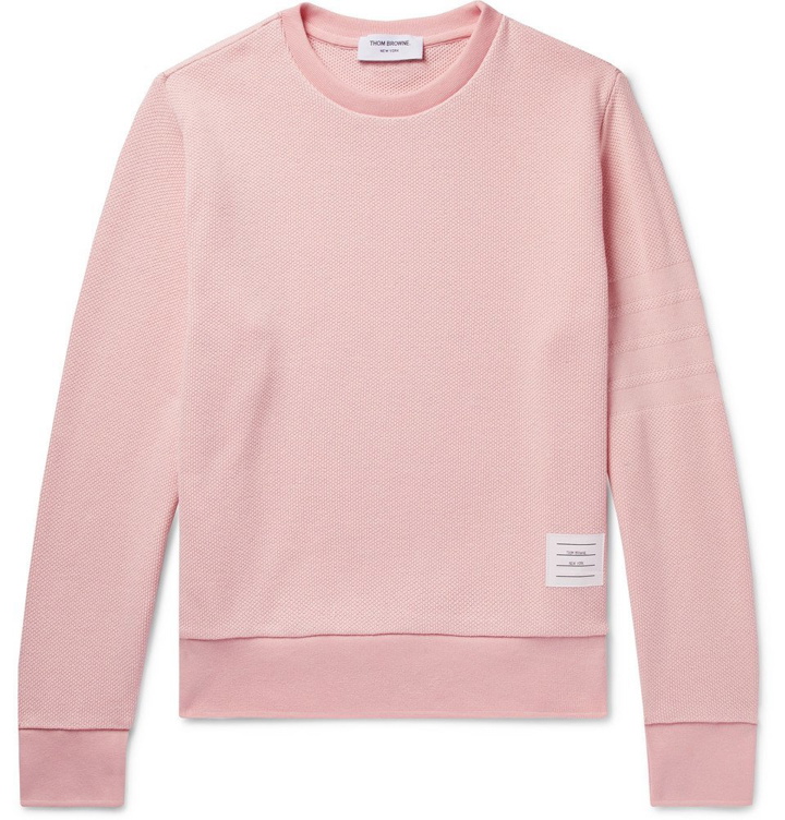 Photo: Thom Browne - Cotton-Piqué Sweatshirt - Men - Pink