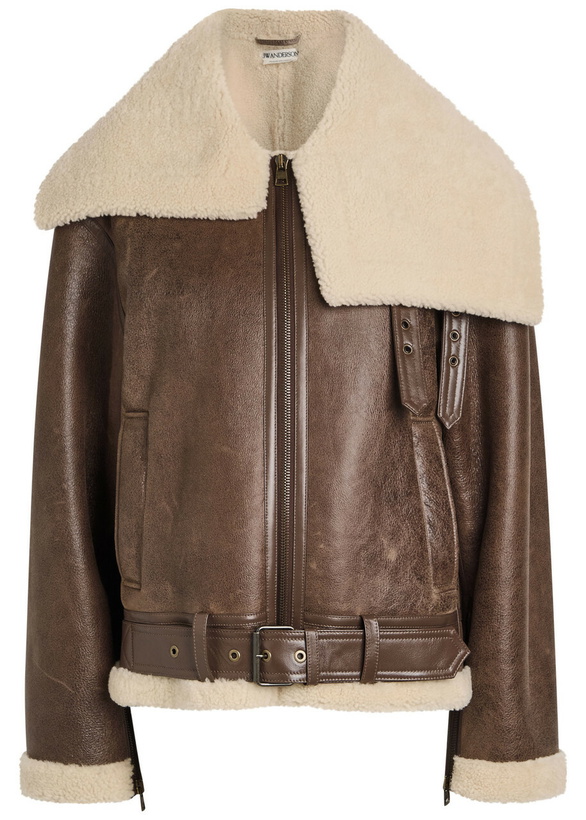 Photo: JW Anderson Shearling and Leather Jacket Brown