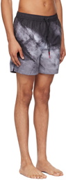 Hugo Gray Printed Swim Shorts
