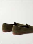 EDWARD GREEN - Padstow Suede Loafers - Green