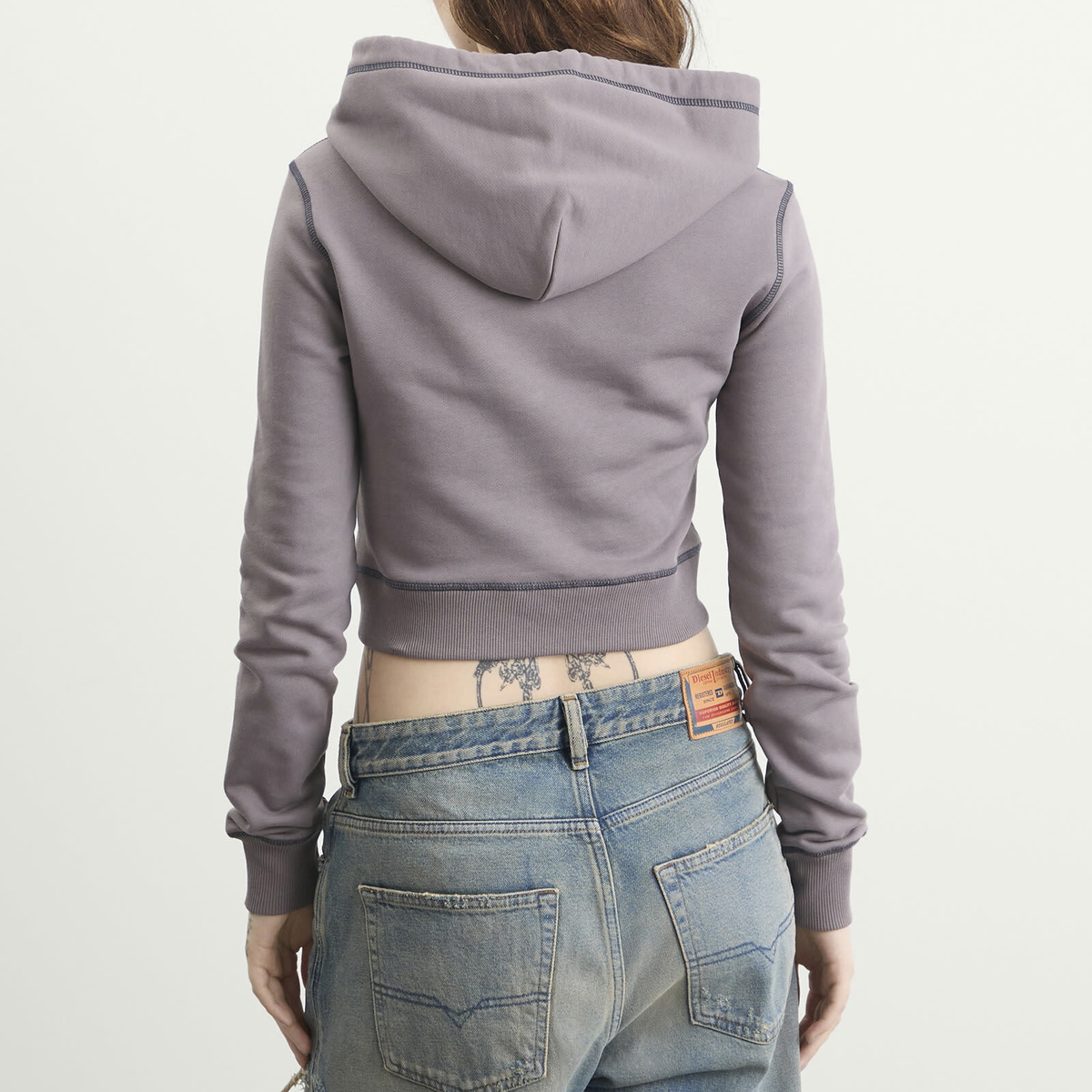 Diesel Women's F-Slimmy Hoodie in Grey