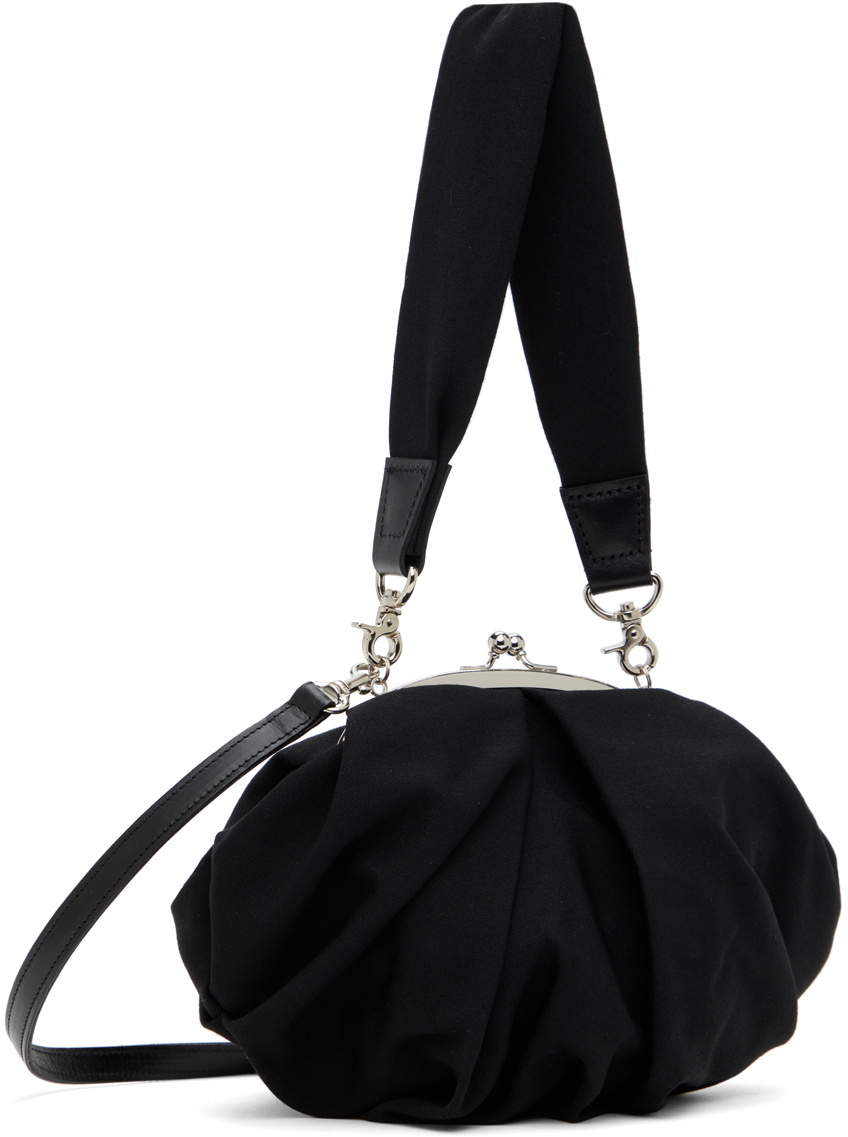 Y's Black Tuck Clasp Pochette Bag