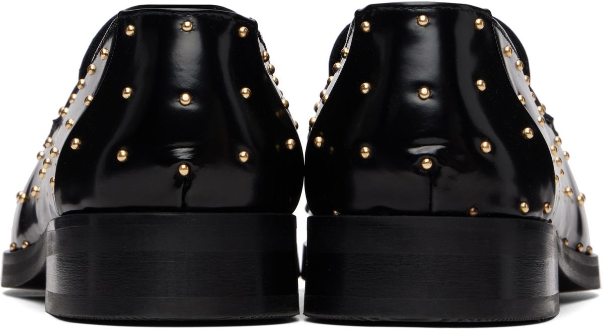 Ernest W. Baker Black Studded Leather Loafers
