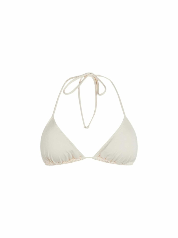 Photo: MC2 Saint Barth Woman Cream Triangle Top Swimsuit Leah