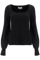LOULOU STUDIO 'hermus' ribbed cashmere Black