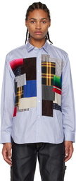 Junya Watanabe Blue Patchwork Shirt