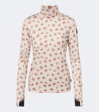 Moncler Grenoble Floral turtleneck ski top