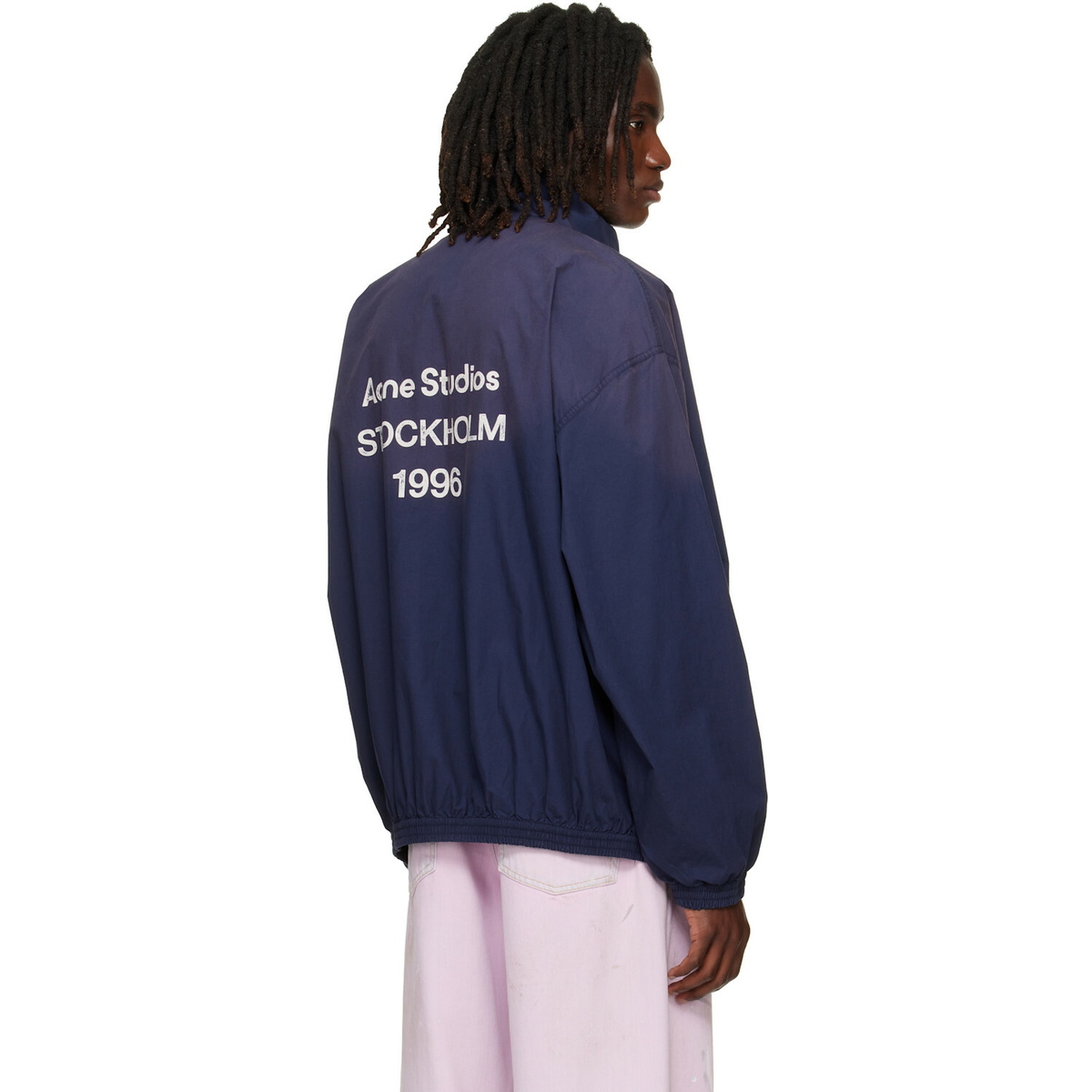 Acne Studios Navy Washed Logo Jacket