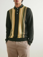 Beams Plus - Striped Wool Polo Shirt - Green