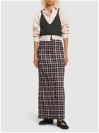 MSGM - Cotton Blend Plaid Midi Skirt
