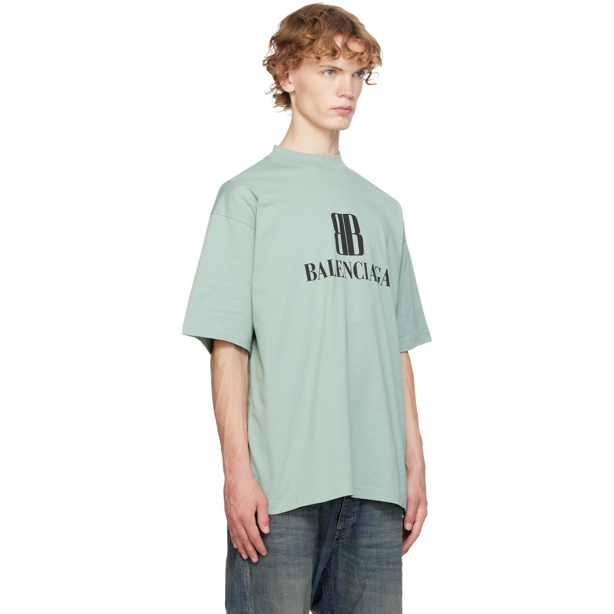 Balenciaga Green Medium Fit T-shirt
