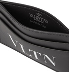 Valentino - Valentino Garavani Logo-Print Leather Cardholder - Black