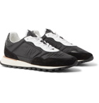 Dunhill - Axis Leather and Suede-Trimmed Shell Sneakers - Black
