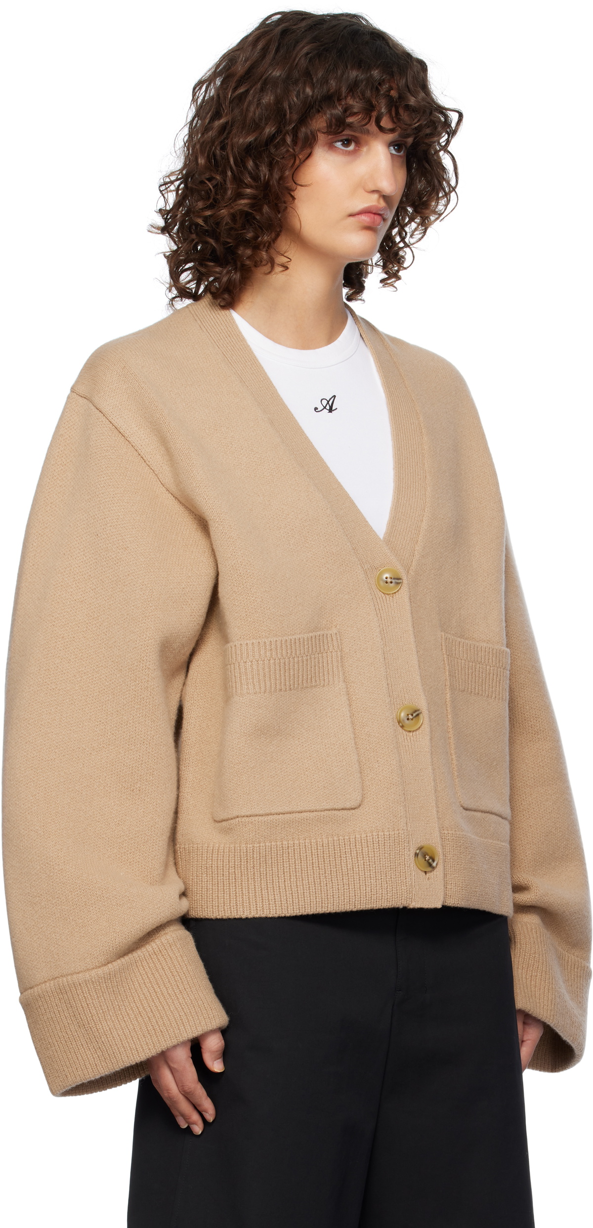 Axel Arigato Beige Memory Relaxed Cardigan