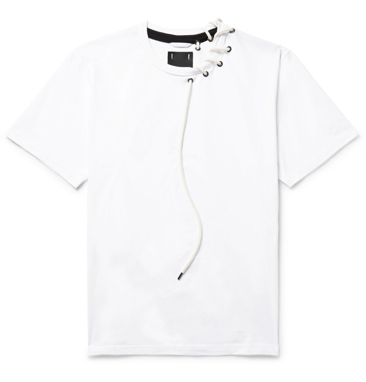 Photo: Craig Green - Lace-Detailed Cotton-Jersey T-Shirt - Men - White