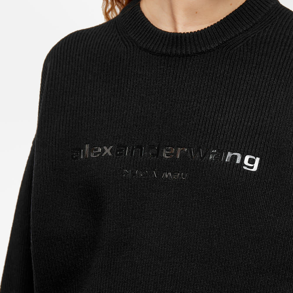 Alexander Wang Women's Crystal Logo Jumper in Black