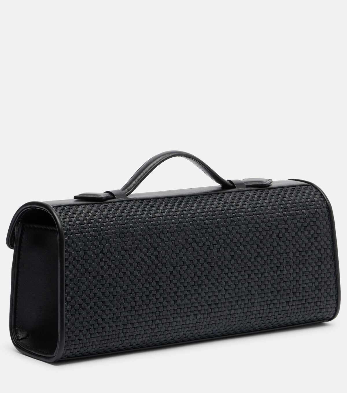 Savette Symmetry Slim raffia top-handle bag