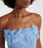 Costarellos Anessa embroidered organza cocktail dress