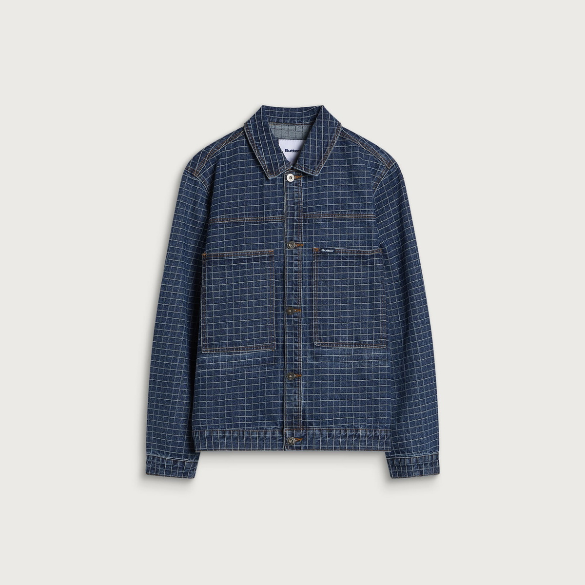 Butter Goods Men's Grid Denim Jacket in Indigo