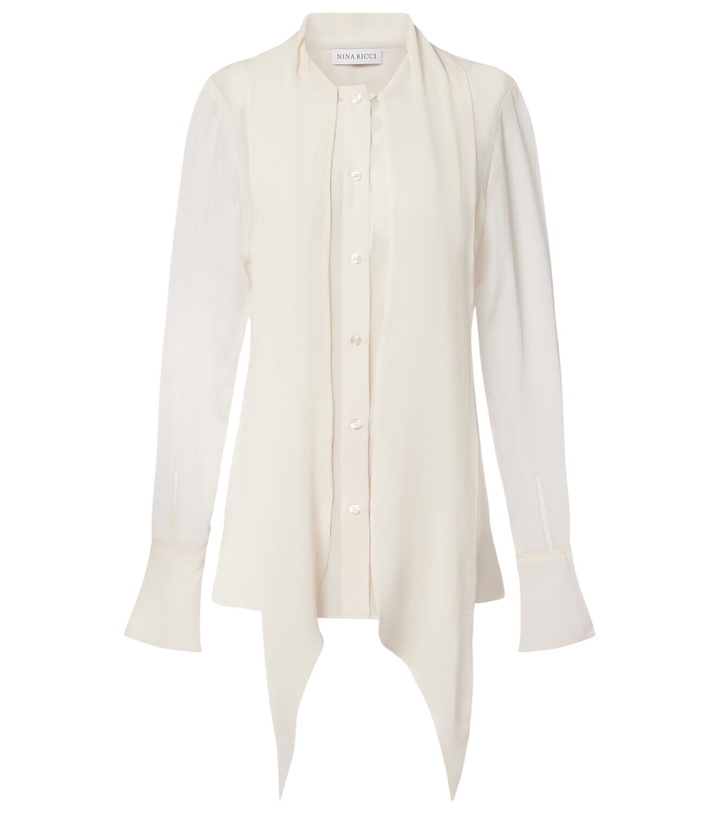 Photo: Nina Ricci Scarf-detail silk blouse