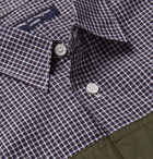 Comme des Garçons HOMME - Patchwork Gingham Cotton-Poplin Shirt - Blue