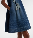 Simone Rocha Distressed denim minidress