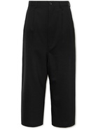 COMME DES GARÇONS HOMME - Wide-Leg Pleated Wool Trousers - Black