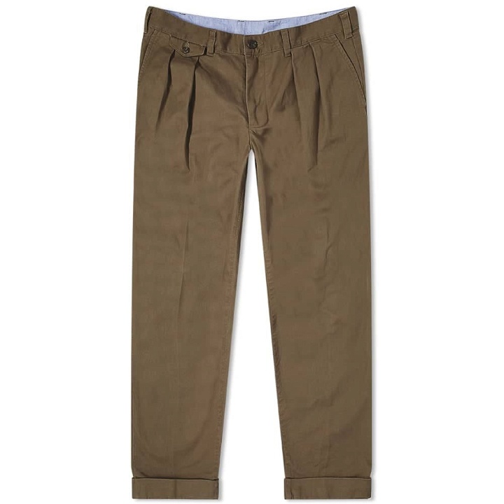 Photo: Beams Plus Men's 2 Pleat Chino in Olive