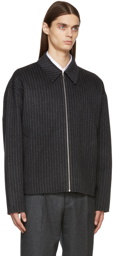Acne Studios Black & Grey Pinstripe Jacket