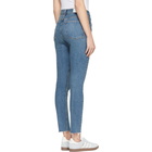 Re/Done Blue Originals High-Rise Ankle Crop Stretch Jeans