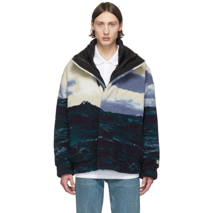 Photo: Burberry Blue Fleece Bomber Jacket