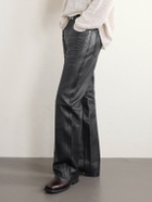 Our Legacy - Carlson Straight-Leg Leather Trousers - Black