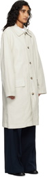 A.P.C. Off-White Coated Canvas Coat