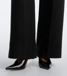 Fendi Leather wedge pumps