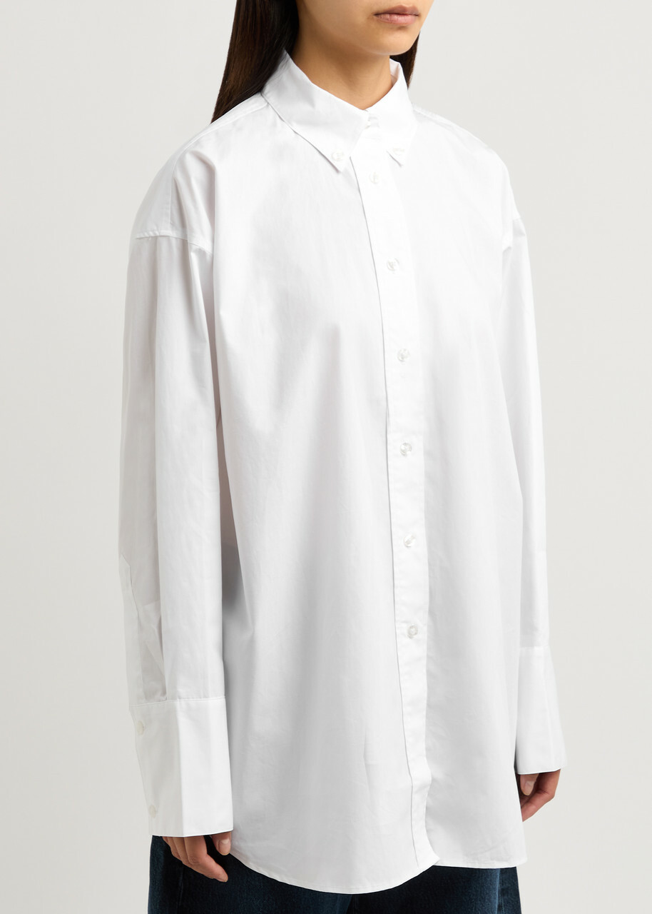 Remain BY Birger Christensen Oversized Cotton-poplin Shirt White 34 (UK6 / XS)