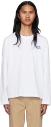 A.P.C. White Oliver Long Sleeve T-Shirt