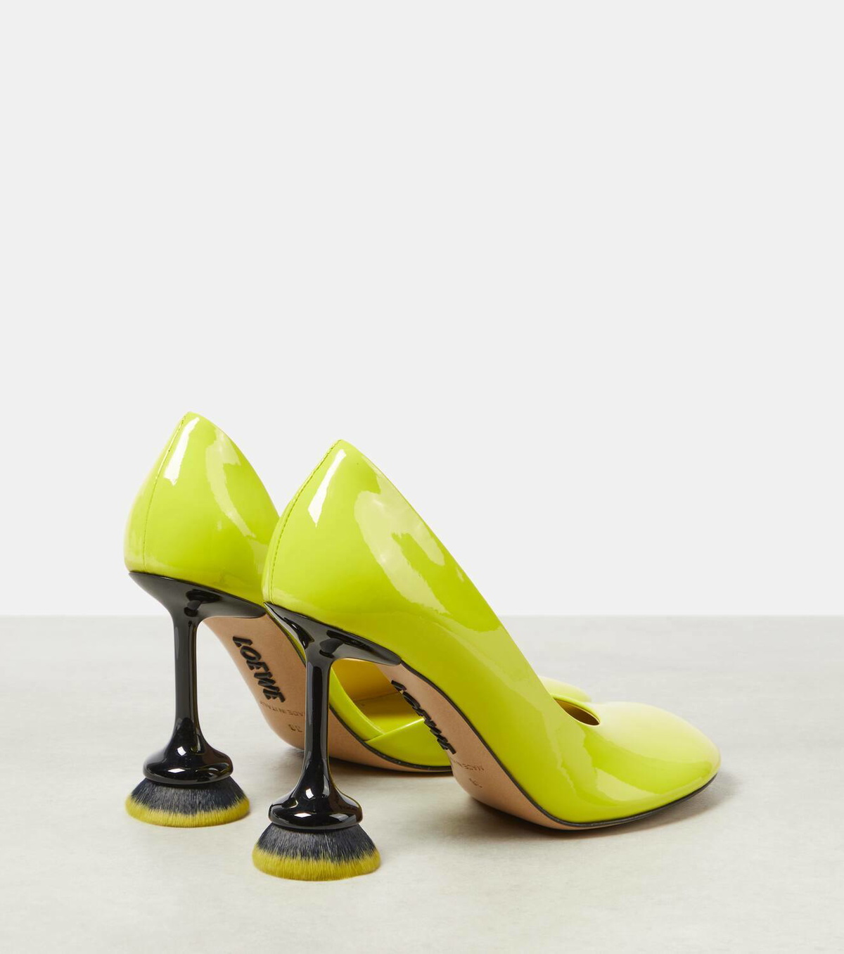 Loewe Toy Brush 90 patent leather pumps Loewe