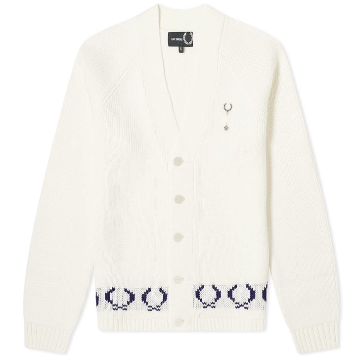 Photo: Fred Perry Reissues x Raf Simons Wreath Detail Cardigan