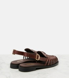 Miu Miu Leather slingback fisherman sandals