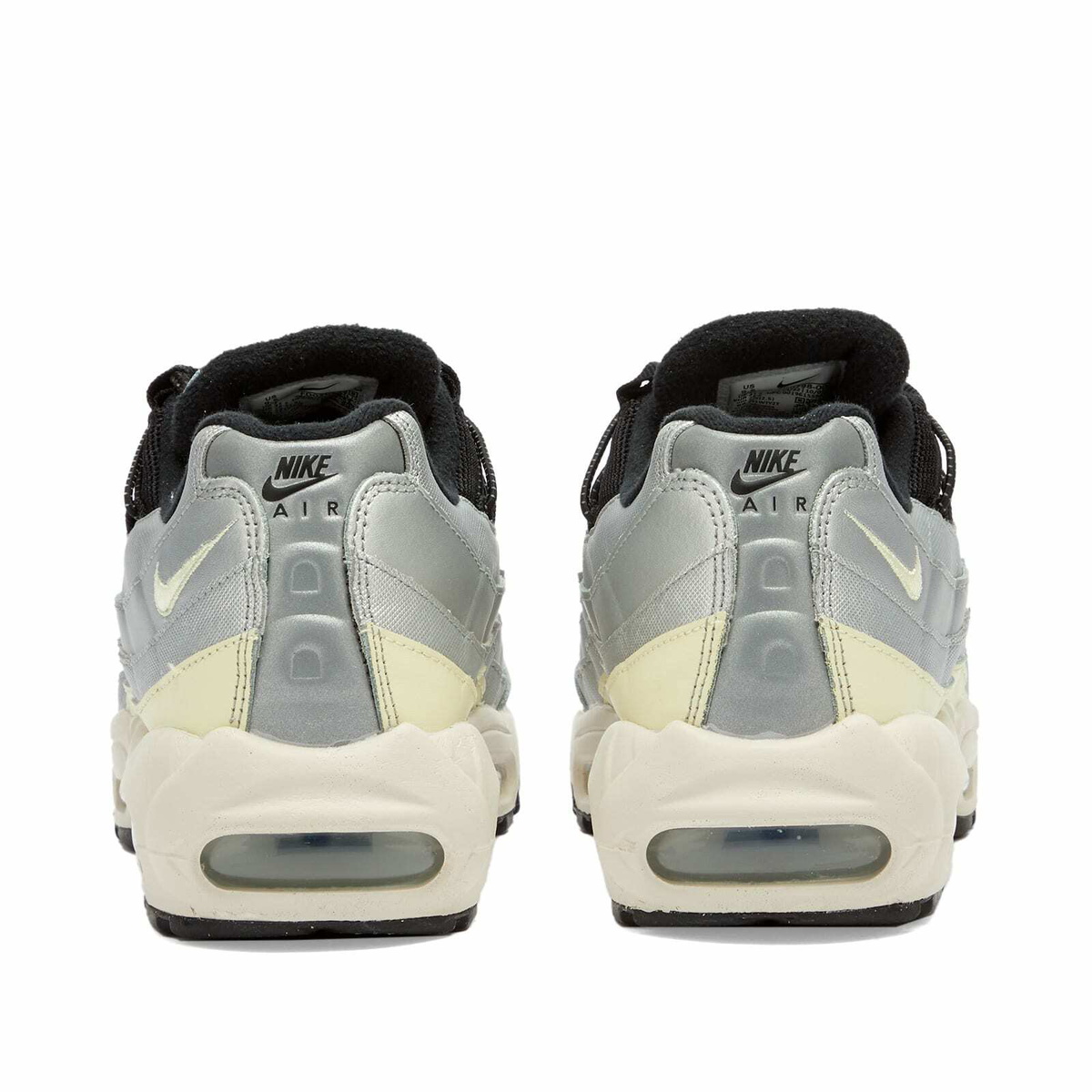 日本未入荷!1Women's AIR MAX 95☆White llic Silver Nike Air Max 95 (GS) White Metallic Silver 905348-104 Youth