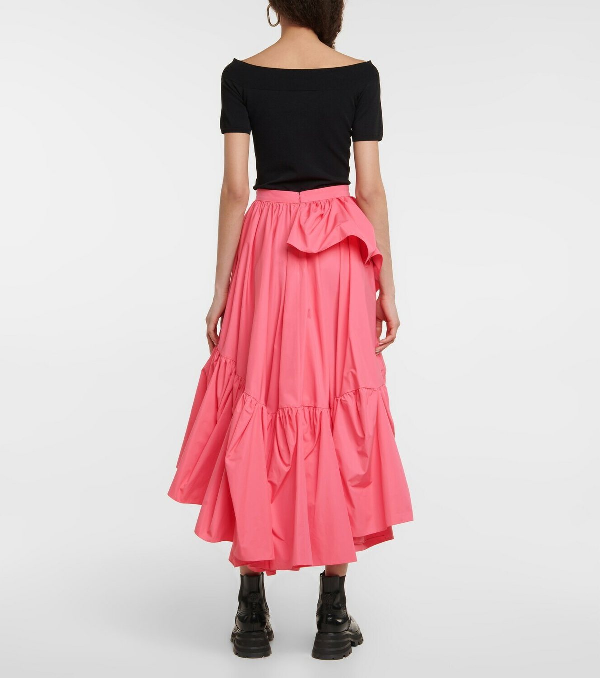 VIP【関税送料無料】希少 ALEXANDER MCQUEEN PINK COTTON SKIRT Alexander McQueen Pink Knee Length Pencil Midi Skirt Size 40