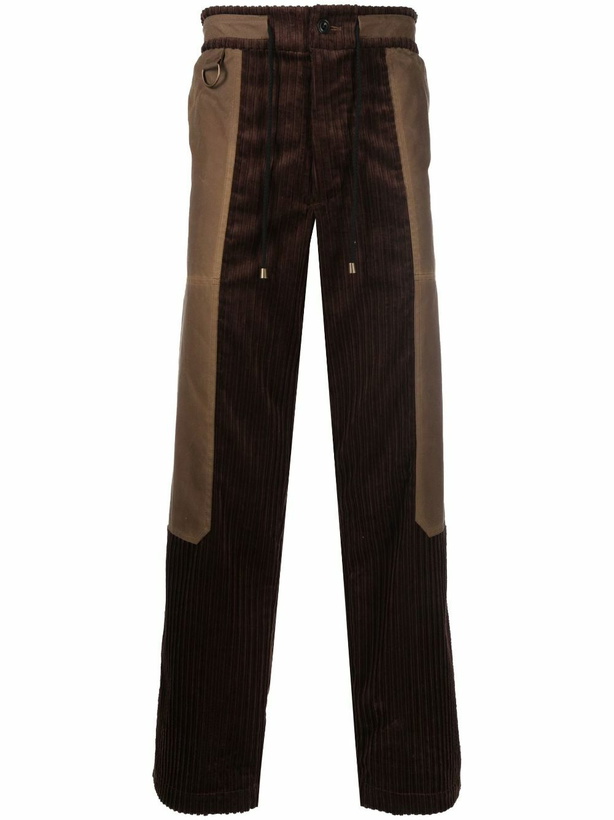 Photo: Nicholas Daley Brown Corduroy Straight-Leg Cotton Trousers
