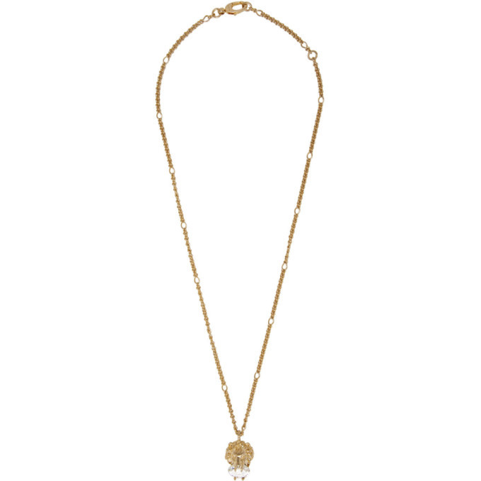 Gucci Gold Lion Head Necklace Gucci