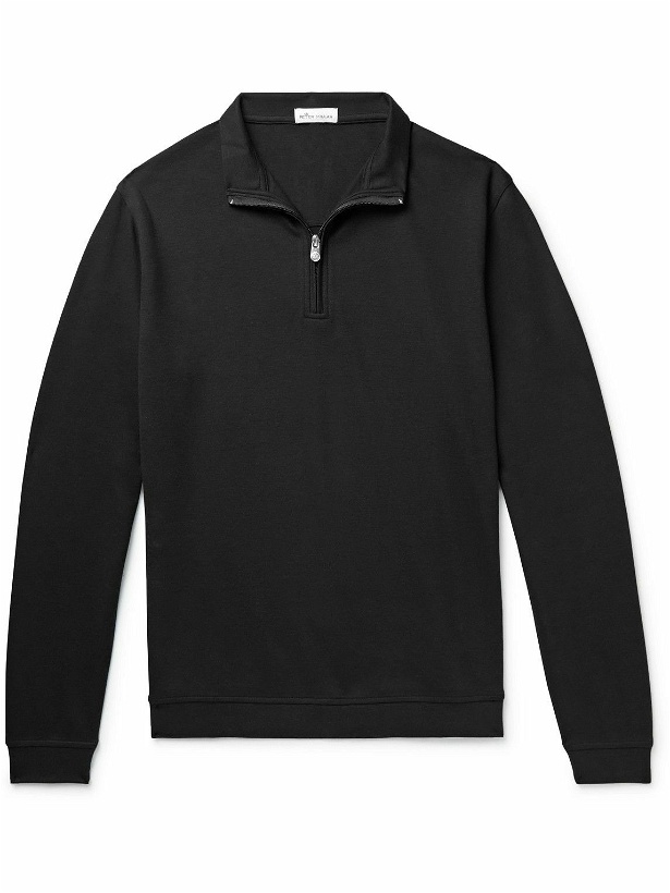 Photo: Peter Millar - Crown Cotton and Modal-Blend Half-Zip Sweatshirt - Black