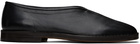 LEMAIRE Black Flat Piped Slippers