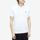 Maison Kitsuné Men's Navy Fox Patch Classic Polo Shirt in White