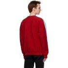 JW Anderson Blue and Red Contrast Paneled Logo Sweatshirt